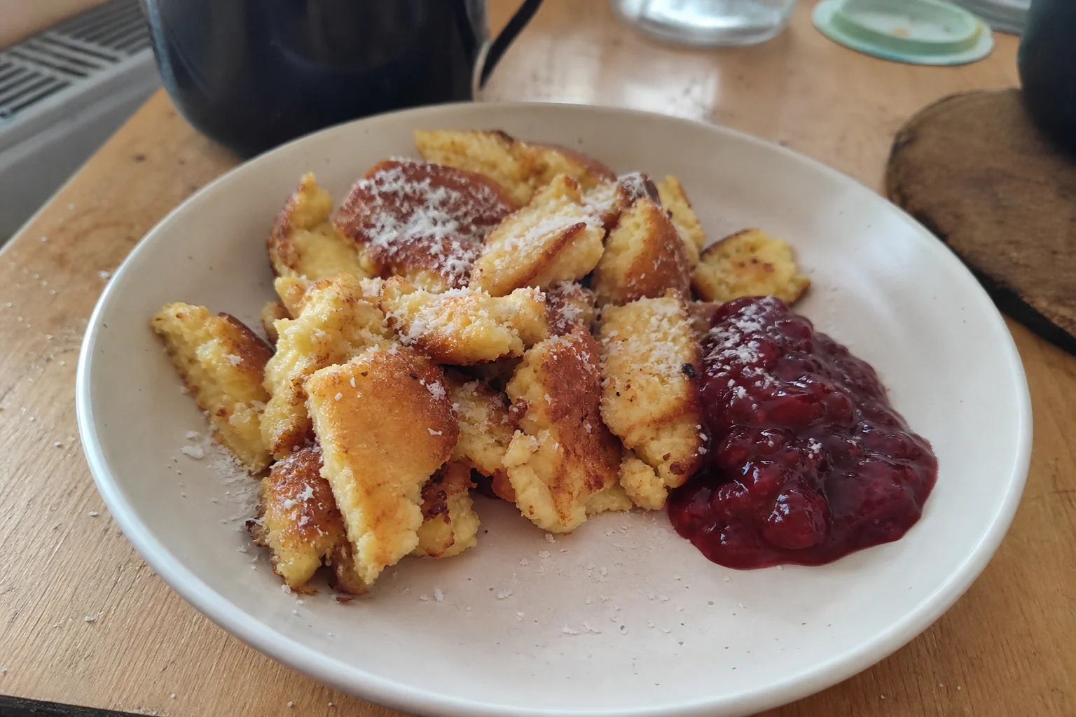 Coconut Shredded Pancake with Jam