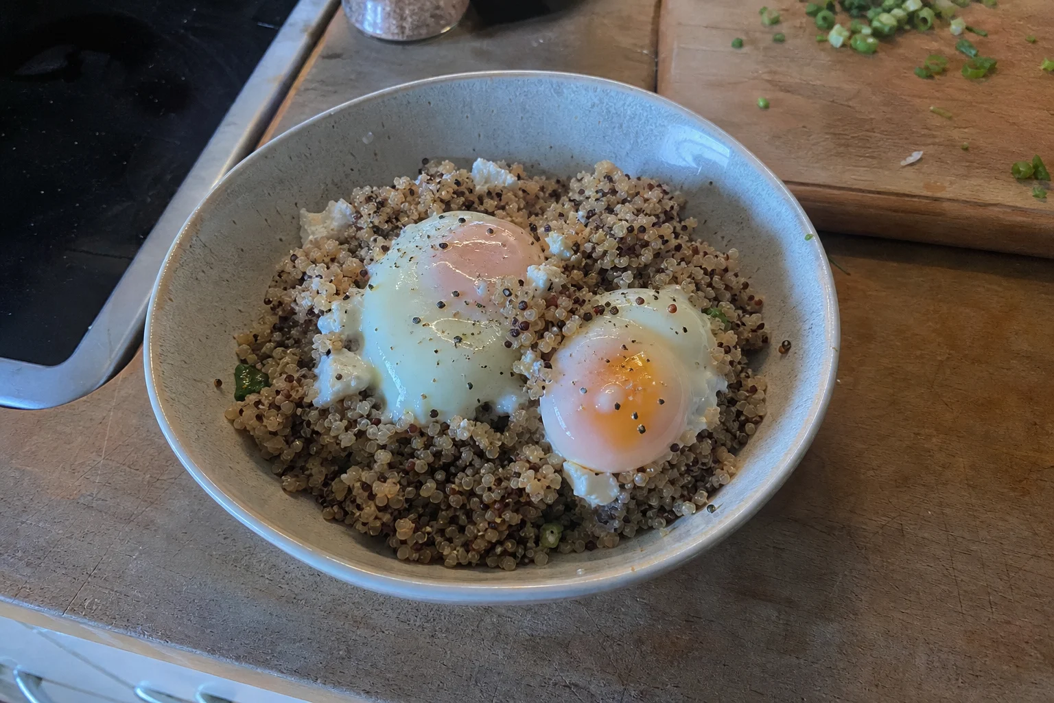 Quinoa Breakfast with Eggs